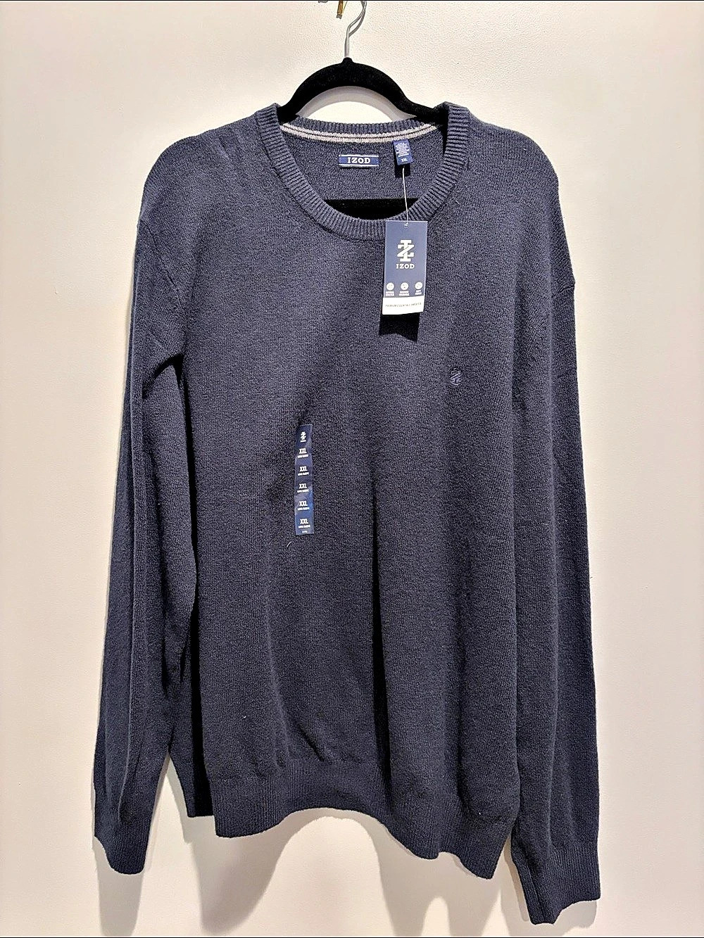 IZOD Premium Essentials Crewneck Sweater Gray XXL NWT
